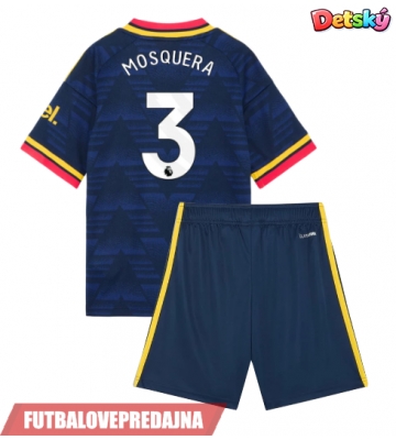 Lacne Dětský Futbalové dres Arsenal Cristhian Mosquera #3 2026-27 Krátky Rukáv - Preč (+ trenírky)